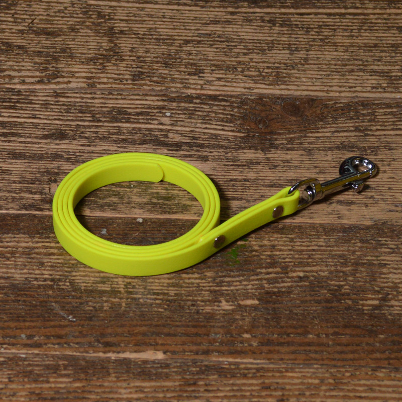 BioThane Leine 12mm neon gelb mit Nieten BioThane Leine 12mm neon gelb mit Nieten