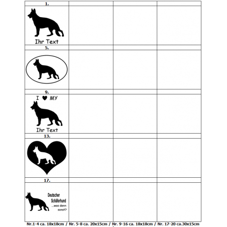 Aufkleber Deutscher Schäferhund