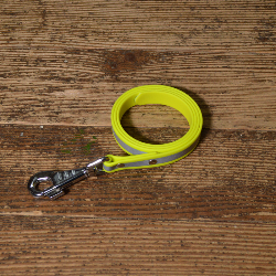 BioThane Leine 19mm neon gelb reflektierend mit Nieten