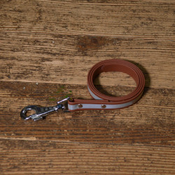BioThane Leine 19mm braun reflektierend mit Nieten