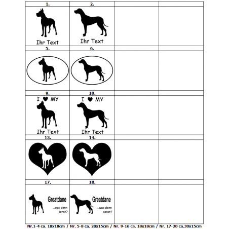 Aufkleber Great Dane