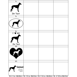 Aufkleber Greyhound