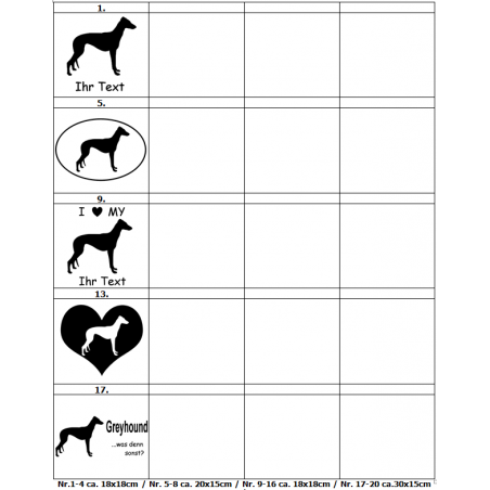 Aufkleber Greyhound