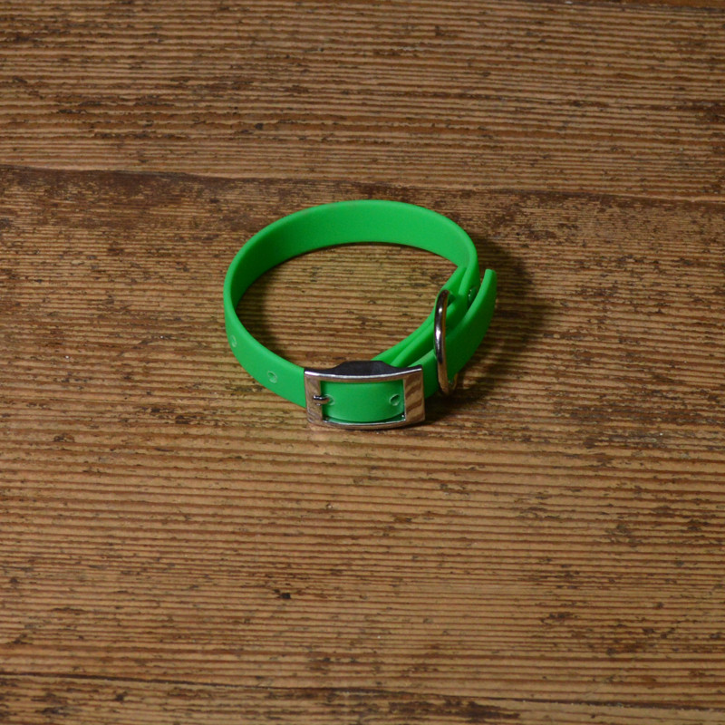 BIOTHANE HALSBAND 16mm neon grün