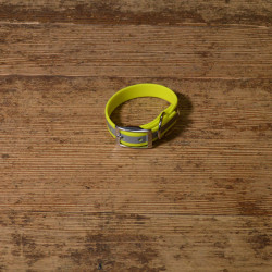 BIOTHANE HALSBAND 19mm neon gelb refl.