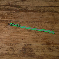BIOTHANE HALSBAND 19mm neon grün refl.
