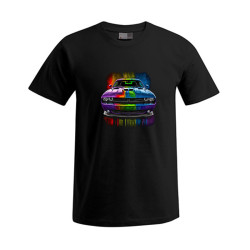 T-Shirt Dodge Challenger Rainbow