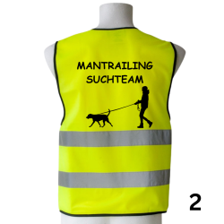 Mantrailing-Warnweste - Sicherheitsweste gelb