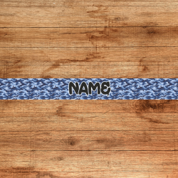 UV BIOTHANE HALSBAND 38mm Wunschtext Camouflage blau