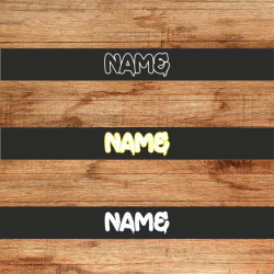 UV BIOTHANE HALSBAND 38mm Wunschtext schwarz