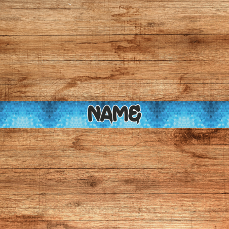 UV BIOTHANE HALSBAND 38mm Wunschtext blau