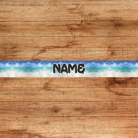UV BIOTHANE HALSBAND 38mm Wunschtext Ice blau